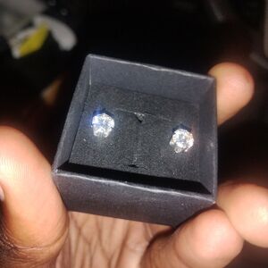 1ct Mossanite Stud Earrings Gra Certified, Excellent Cut, 925 Silver